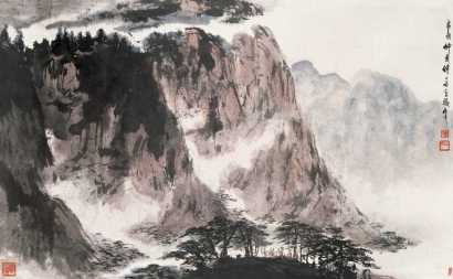 傅二石 辛酉（1981年） 山水 立轴
